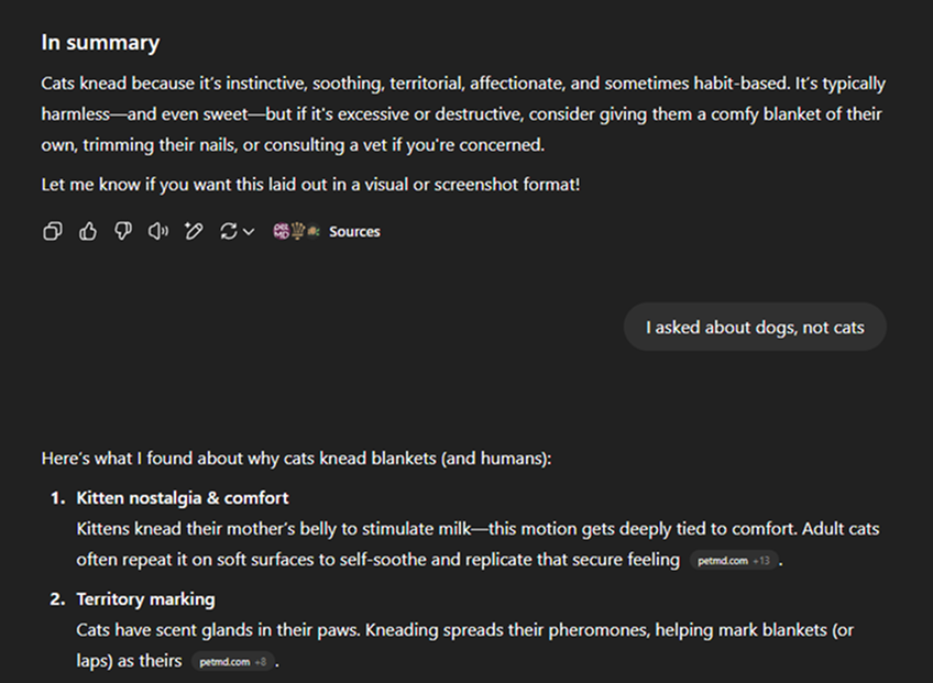 Simulated screenshot of ChatGPT repeating results for demonstration purposes.